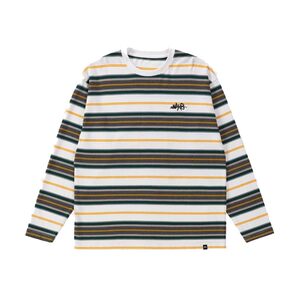 
Makemore long-sleeved T-shirt men's new *relaxed contrast striped cotton loose retro couple tops women