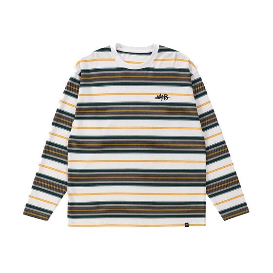 
Makemore long-sleeved T-shirt men's new *relaxed contrast striped cotton loose retro couple tops women