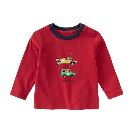 
David Bella children's long-sleeved T-shirt 2026 spring new boys' pure cotton bottoming shirt male baby printed top