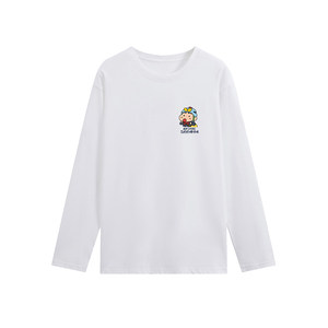 
Crayon Shin-chan 260g heavyweight pure cotton long-sleeved T-shirt for women and men autumn and winter new loose large size T round neck top