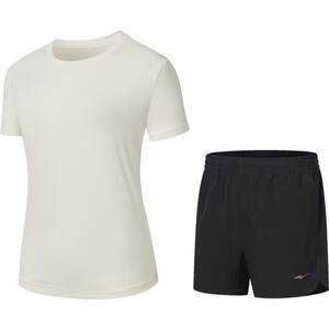
Hongxing Erke Sports Suit Women's Summer Badminton Quick-Drying Clothing Sportswear Mom Short-Sleeved T-Shirt Shorts