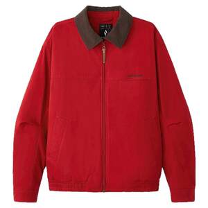 
Celebrity Same Style Skechers Padded Jacket 2026 Men and Women's Zodiac Year Red Lapel Jacket Versatile Sports and Leisure