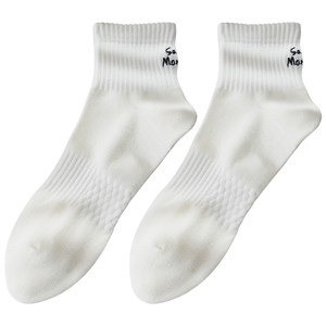 
Socks men's short socks spring and autumn pure cotton ins trendy black sports summer sweat-absorbing and anti-bacterial medium socks