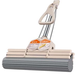 
New model of good wife mop for home use, wet and dry, hand wash-free, lazy absorbent sponge head, thick straight rod