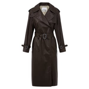 [Artist Jointly Signed] Langzi Oil Wax Vintage Windbreaker Jacket Temperament and High-end 2025 Winter New Style