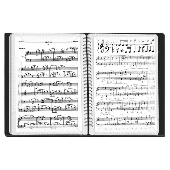 Score clip, music score clip, piano score clip, piano special clip, loose-leaf expandable information booklet, a4 folder, non-reflective, can change the score, can modify the transparent insert, music chorus score, drum score