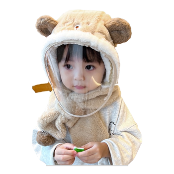 Pudding New Language imitation rabbit hairy hat bibc -free eaves