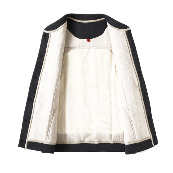 
Hengyuan Xiangcai Sheep vest for middle-aged and elderly men in winter new style plus velvet and thickening grandpa vest warm inner vest