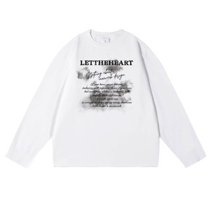 
American cotton long-sleeved t-shirt for men 2026 spring and autumn heavyweight large size sweatshirt white inner top bottoming shirt