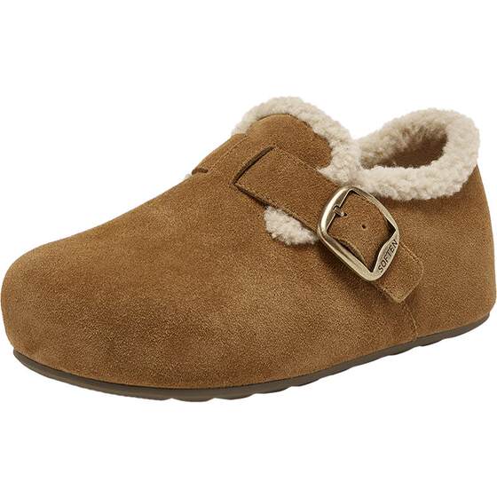 
Best Winter New Birkenstocks Snow Boots Cotton Shoes Plus Velvet Warm Women's Wool Shoes Single Shoes B3047DM5