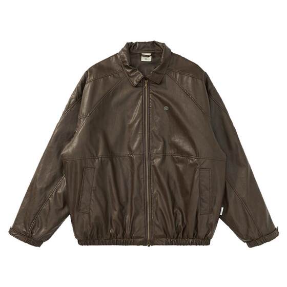 Mentmate autumn and winter retro plus velvet leather jacket, male and female couple BF windproof warm cotton coat leather jacket