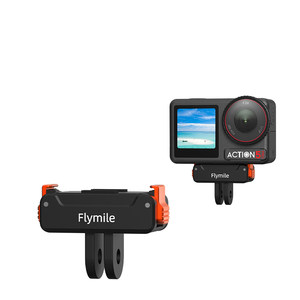 
Flymile is suitable for DJI Action4/5Pro magnetic base metal quick-release adapter sports camera Action6/Nano expansion adapter cycling quick-release base accessories