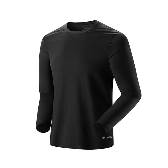 
Hotchillys red pepper men's peach skin quick-drying T-shirt breathable running fitness training bottoming long-sleeved top