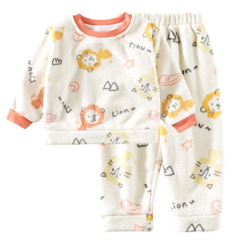 European pregnant cute autumn and winter pajamas, home clothes for children