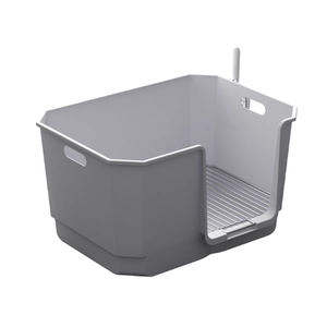 Mousse dog toilet high -surrounding barrier shit dogs special cleaning stainless steel rack dog sand pot pot