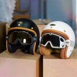 Ретро ветрозащитный шлем для велоспорта, защитные очки, объектив без запотевания стекол, 4