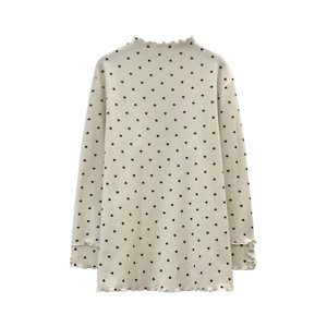 
Nuochu Maternity Clothes ~ Soft, skin-friendly and elastic Korean-style love stand-collar fungus bottoming shirt with long-sleeved top inside