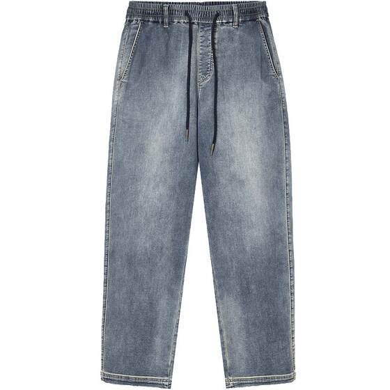 
[Shopping Mall Popularity] Jack Jones Men's Winter Imitation Knitted Wide-Leg Pants Denim Long Pants Men's Style 225432103