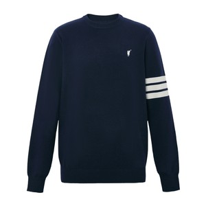 
POLOWALK sweater men's autumn and winter new core-spun yarn round neck pullover sweater casual knitted bottoming top