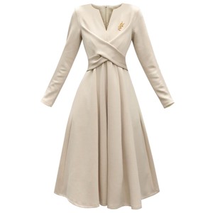 
French retro small fragrance style light luxury and fashionable V-neck dress for women 2025 autumn new high-waisted a-line skirt 1132