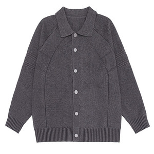 
Reverse shell unisex spring and autumn new style knitted cardigan long-sleeved men's and women's retro casual lapel loose sweater jacket