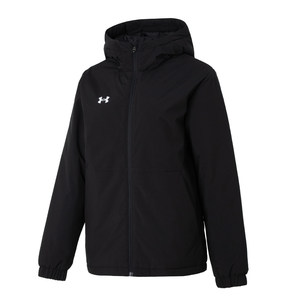 
Under Armor UA black hooded cotton jacket for men and women, new winter sportswear, windproof and warm down jacket