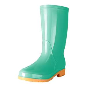 Rain -shoe and rain boots, water shoes, rubber boots, water boots and ladies, cotton warm mid tube anti -skid adult waterproof, deodorant and wear -resistant

