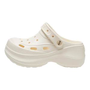 Park Si 8cm thick sole heightened hole shoes for women with small summer new fashionable style wear anti-slip beach shoes slippers