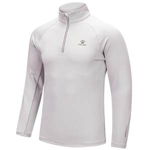
KELME Karme Half Zipper Running Sportswear Men and Women Spring Training Tight Fitness Suitable Dry Long Sleeve T-shirt