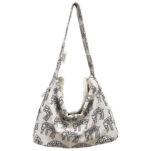 [Xiaoyoujia Bag] HOYOZI Original Ling Leopard Canvas Embroidered Underarm Bag Women's 2025 New Single Shoulder