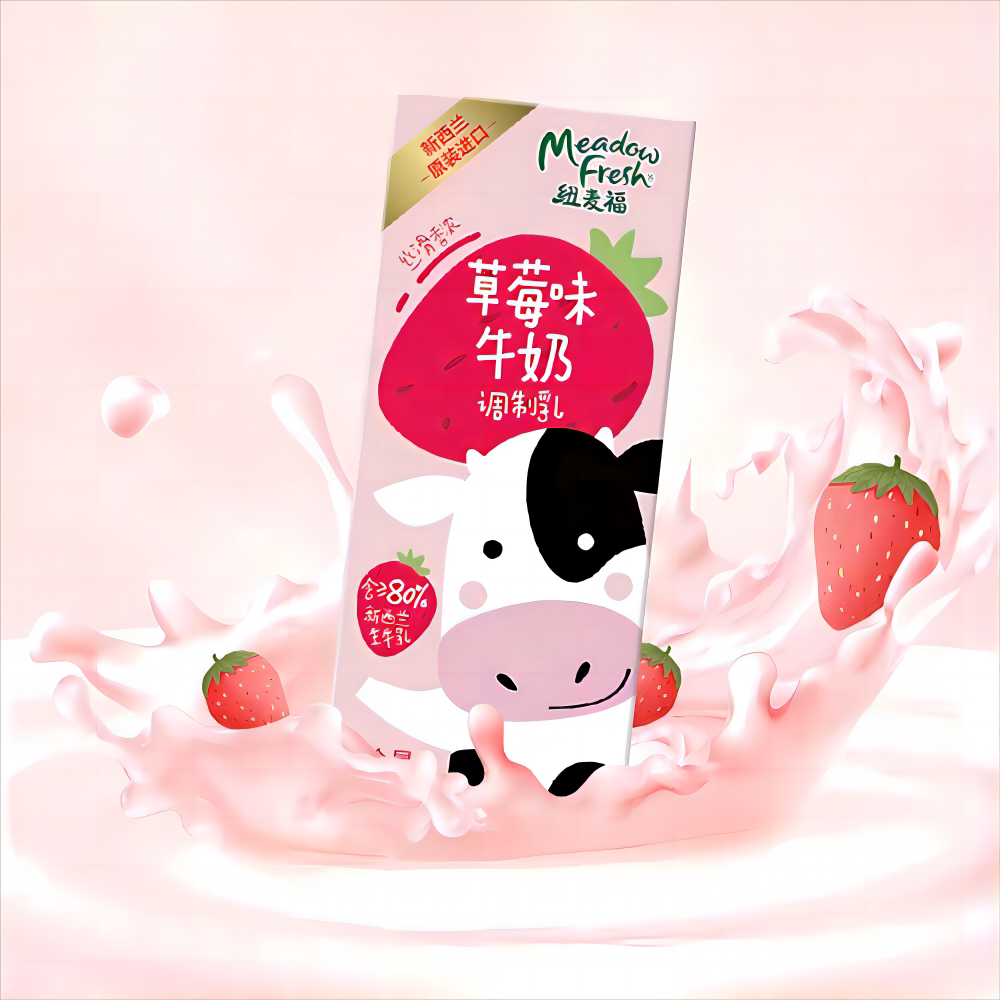 纽麦福/meadow fresh 草莓味牛奶250ml*24新西兰进口
