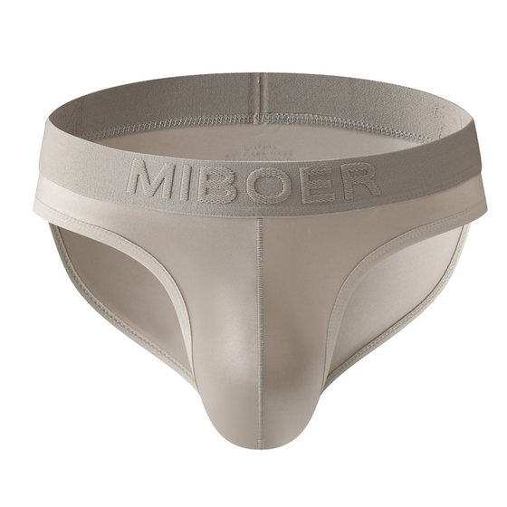 Mibol satin silky briefs nylon ice silk summer cool big u convex underwear men's luxury low-waisted pants
