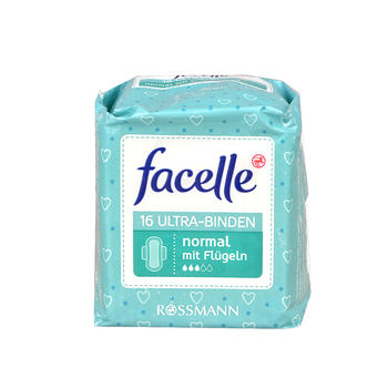 German facelle ultra-thin and soft sanitary napkins 3 pack