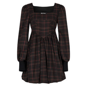 Black Hepburn Wind dress autumn and winter women's French French collar closet skirt and a slim A -line skirt cool
