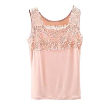 Lace camisole with plus size bottoming top