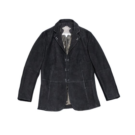 
High-end and luxurious goods! The first layer imported frosted old cowhide 1.5mm thick 2.5kg heavy! Genuine leather jacket for men's suit