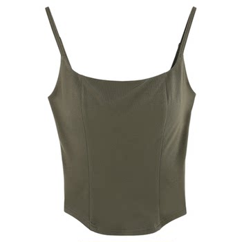 Sling vest stretch top with chest pad
