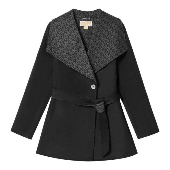 
[2 pieces discounted] MICHAEL KORS MK women's wool mid-length coat with belt