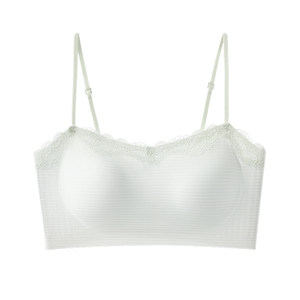 
Tube top with extremely thin straps for women to push up small breasts, summer thin, cool, breathable, anti-exposure wrap bra for girls