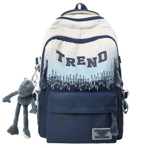 Schoolbag Female Junior High School Boys Trendy Gradient Gradm -changing Large Capacity High Beauty Backpack Female High School Student Backpack Men
