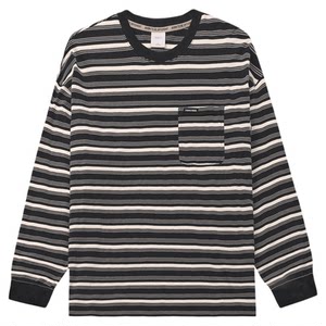 
GWIT American retro trendy T-shirt Spring and Autumn inner top couple bottoming shirt round neck striped long sleeve T-shirt men