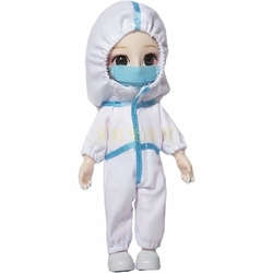 Friendship Epidemic Prevention Doll One-piece White Angel Anti-epidemic Doctor Protective Clothing Nurse 8 Minutes 17 Cm Toy Doll