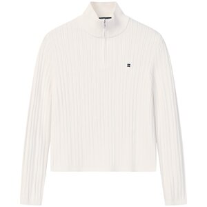 
Yang Mi's same style FILA official knitted sweater for women spring new fashion warm half-zip top