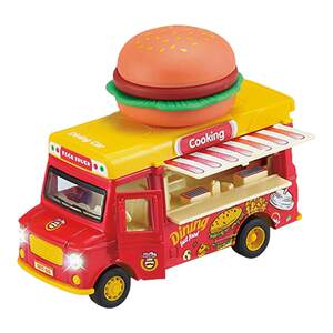 
Children's ice cream truck toy alloy Huili hamburger ice cream dining car model small car gift box house boy and girl