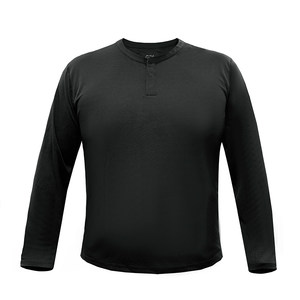 
Cat Tiger Beast Henry Collar Long Sleeve T-shirt 2025 New coolmax Quick Dryer Sports and Casual Men's Base Shirt