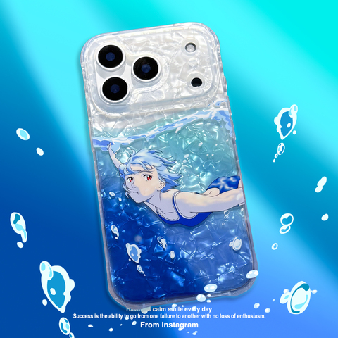 3D Liquid Water Effect Anime Character Transparent – Pro/Plus/Max/Air – 17, 16, 15, 14, 13, 12 iPhone Case
