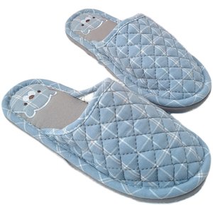 
2023 autumn and winter pure cotton fabric slippers couple half-pack warm and quiet non-slip thickened soft-sole floor home shoes