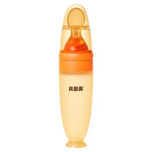 Beinmei baby rice paste spoon squeezed feeder bottle newborn baby rice noodle silicone spoon supplementary food tool
