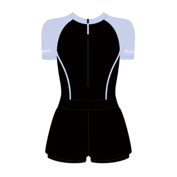 pulassi swimsuit women's one piece fake two piece hot spring bathing suit