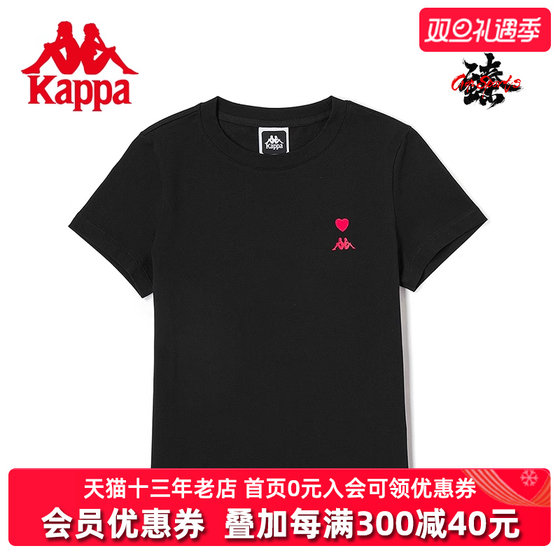 Kappa卡帕短袖女装2024夏季新款圆领运动休闲半袖T恤衫K0D42TD91D